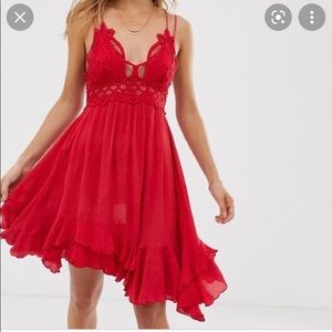 Free People red lace dress